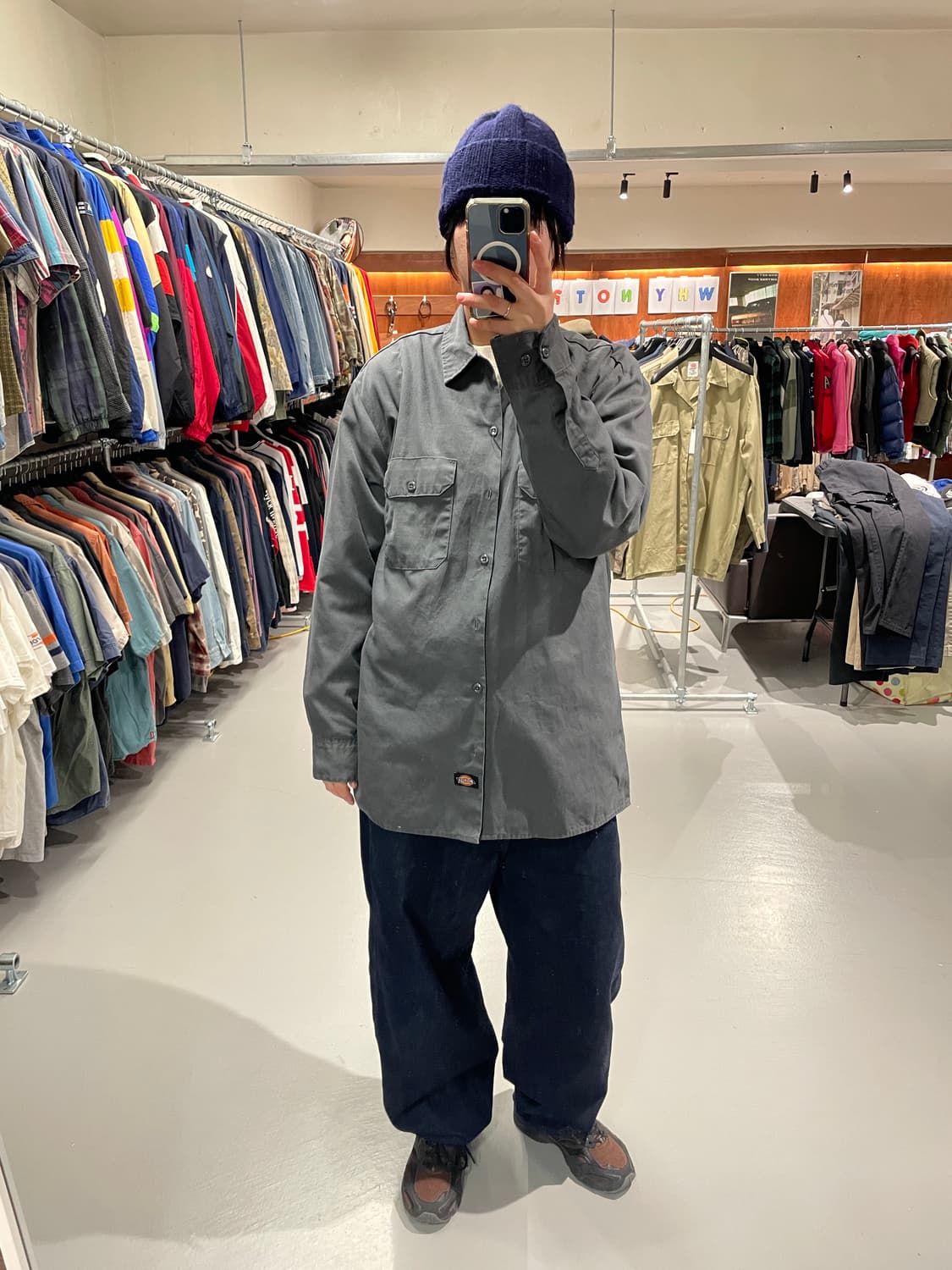 디키즈 워크 셔츠(그레이)   상품이미지4