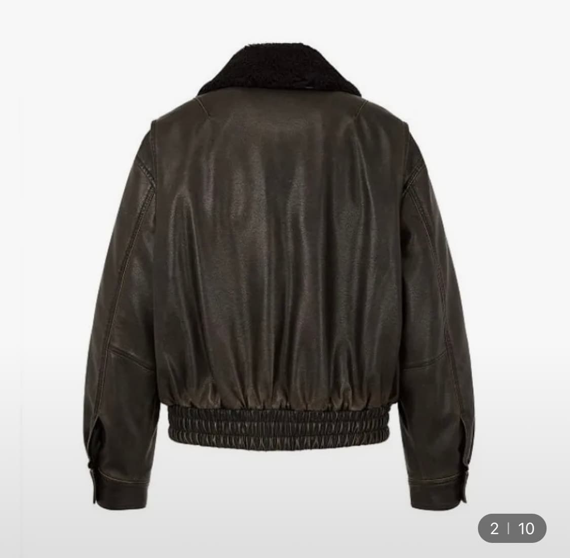 톰보이 페이크 레더 블루종 상품이미지2