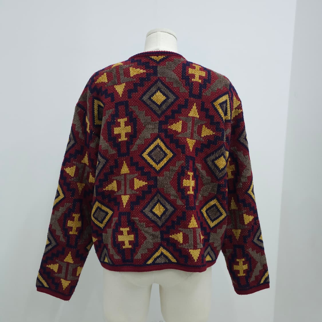 일본산 에스닉 패턴 니트 가디건 상품이미지4