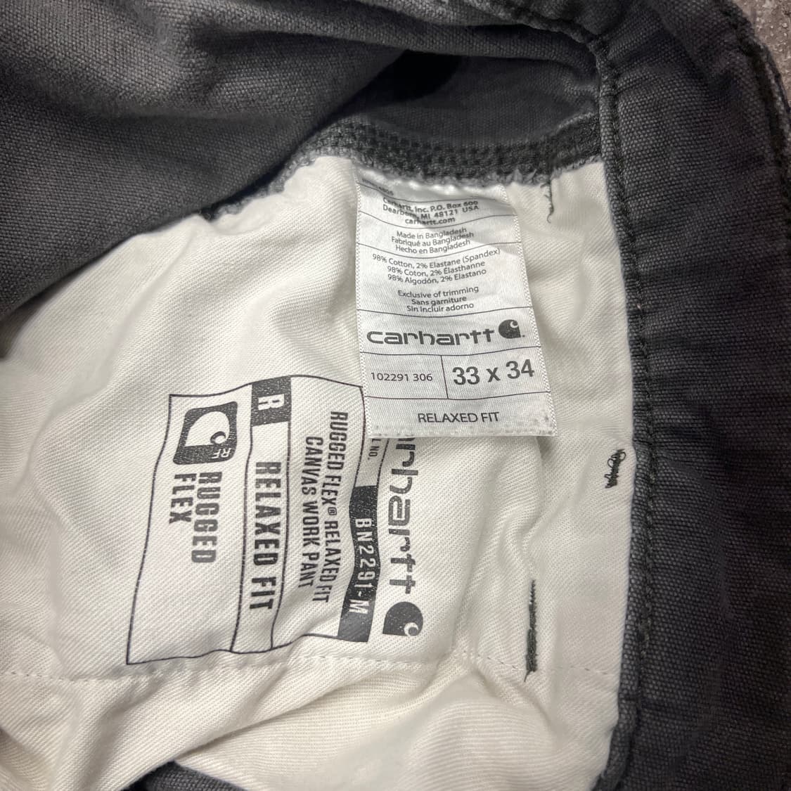 칼하트 S/S 워크 팬츠  상품이미지9