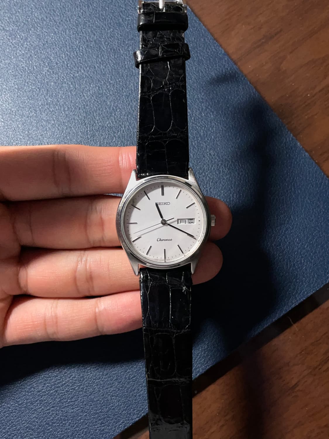 세이코 크로노스 쿼츠 레더 시계 상품이미지5