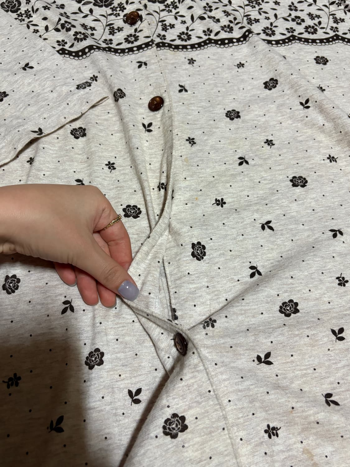 Brown flower cardigan 상품이미지3