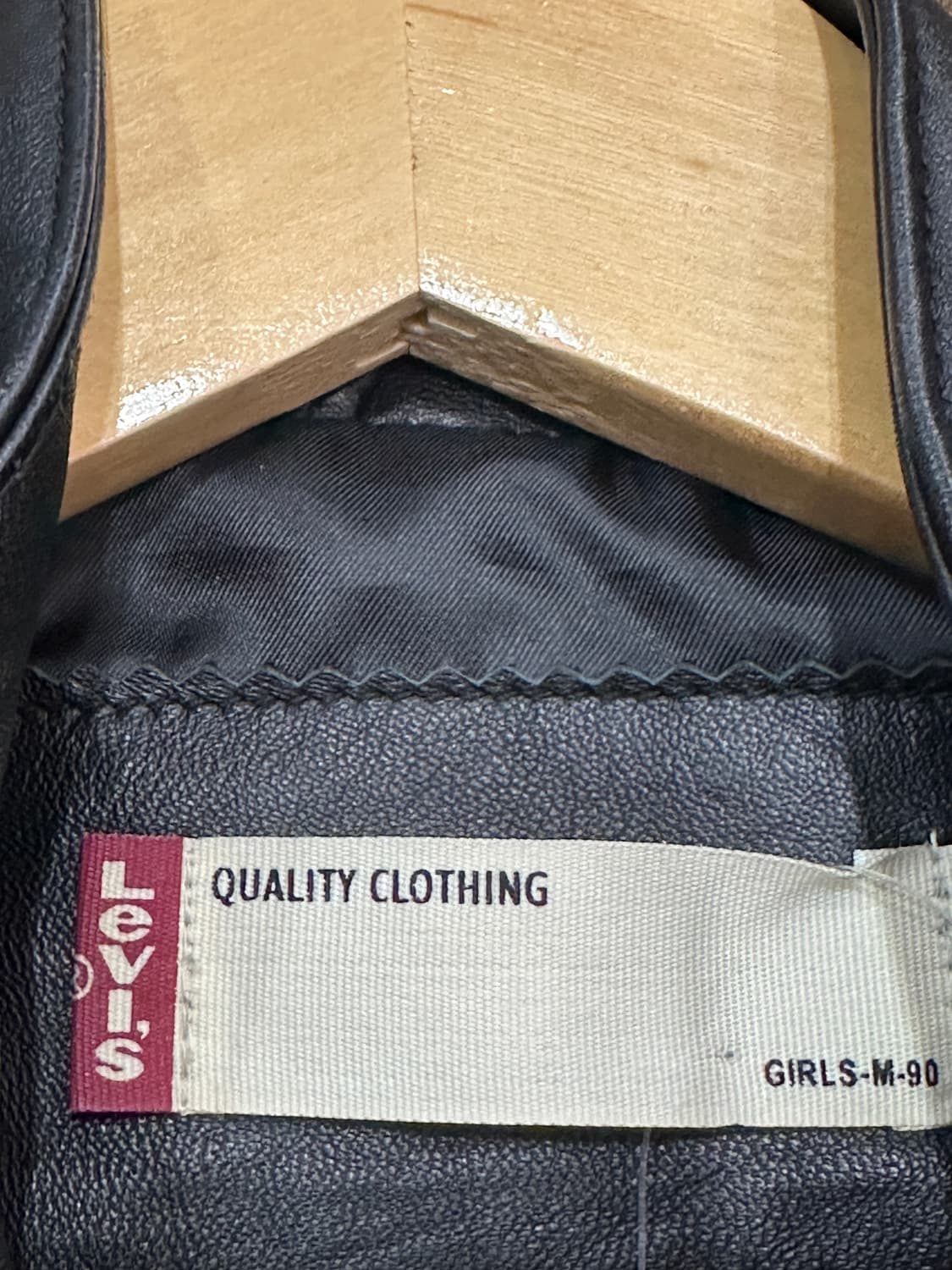 리바이스 블랙 레더자켓 상품이미지5