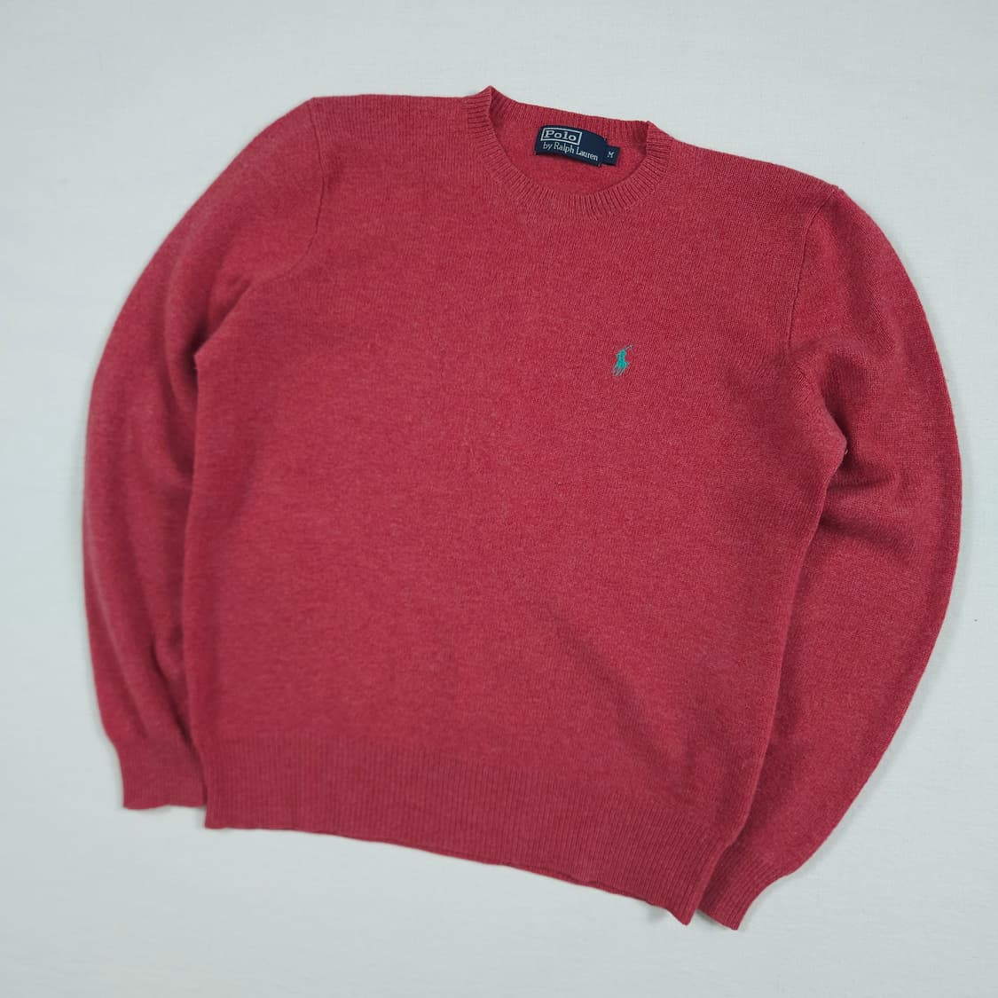 M(95) 폴로 랄프로렌 크루넥 니트 라즈베리컬러 상품이미지2