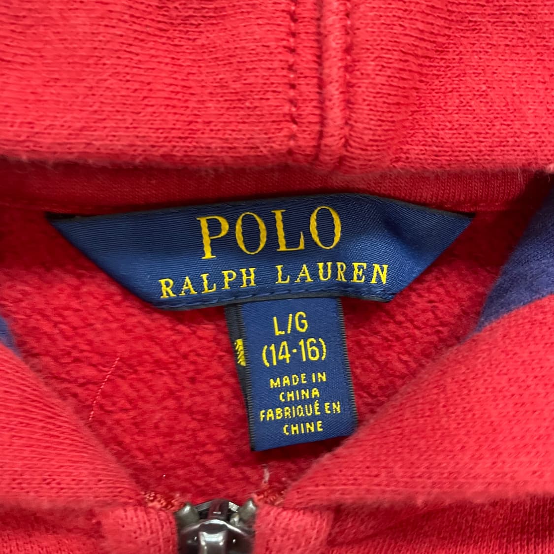 폴로 랄프로렌 포니 로고 후드집업 레드 상품이미지4