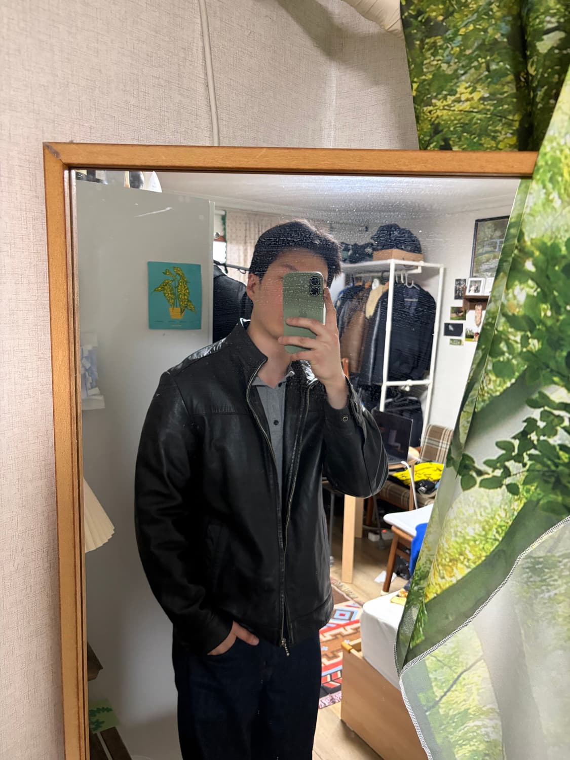 L) 00s 빈티지 램스킨 양가죽 자켓  상품이미지2