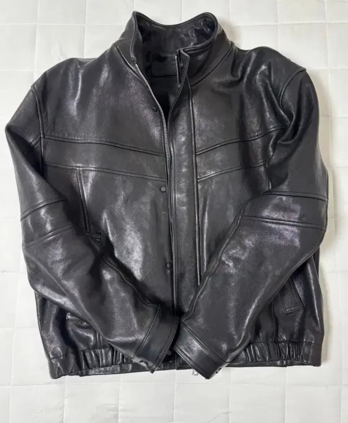 느와르라르메스 하이넥 레더 자켓 상품이미지2