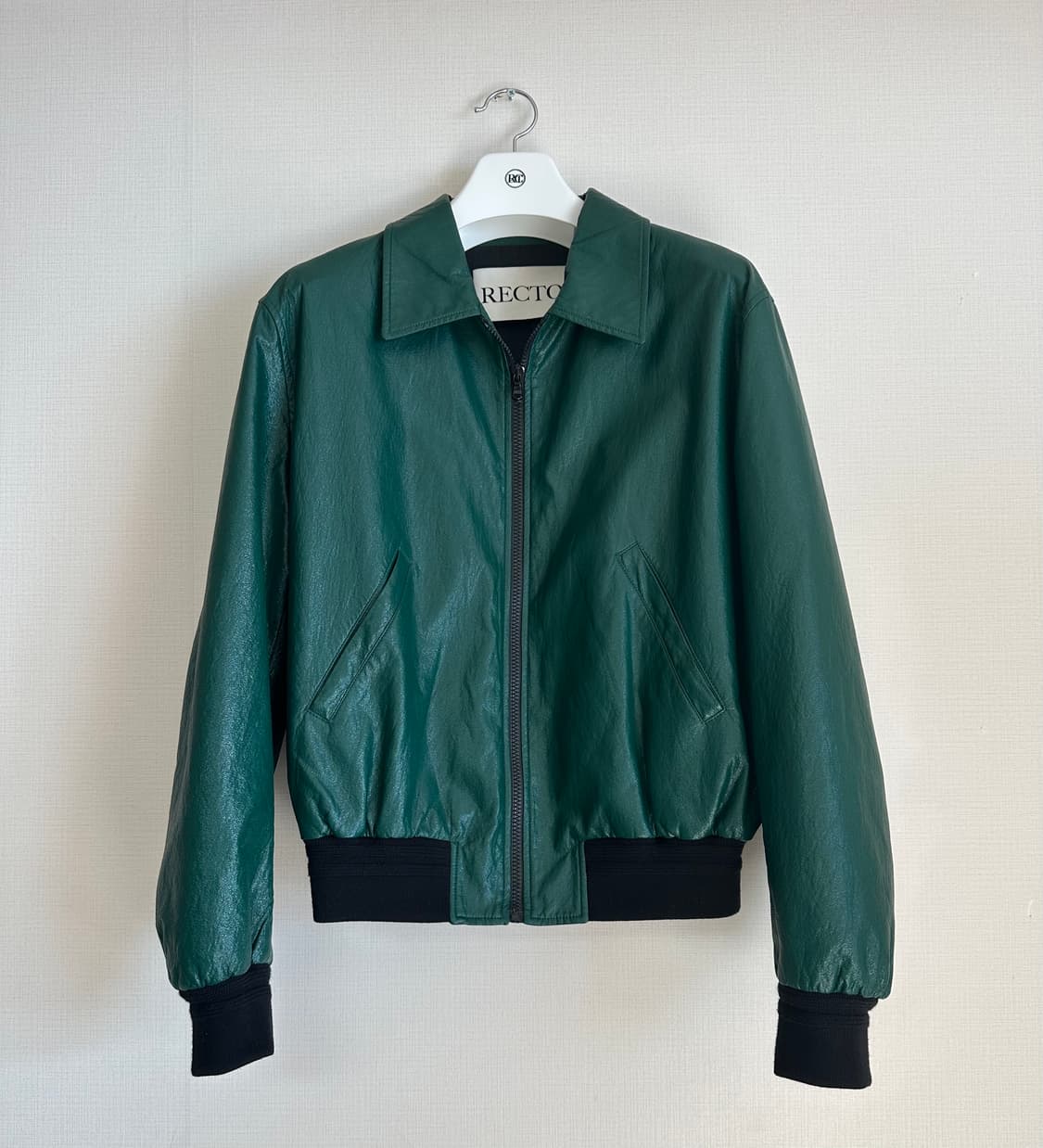 [M] 22SS 렉토 딥그린 레더 자켓 상품이미지1