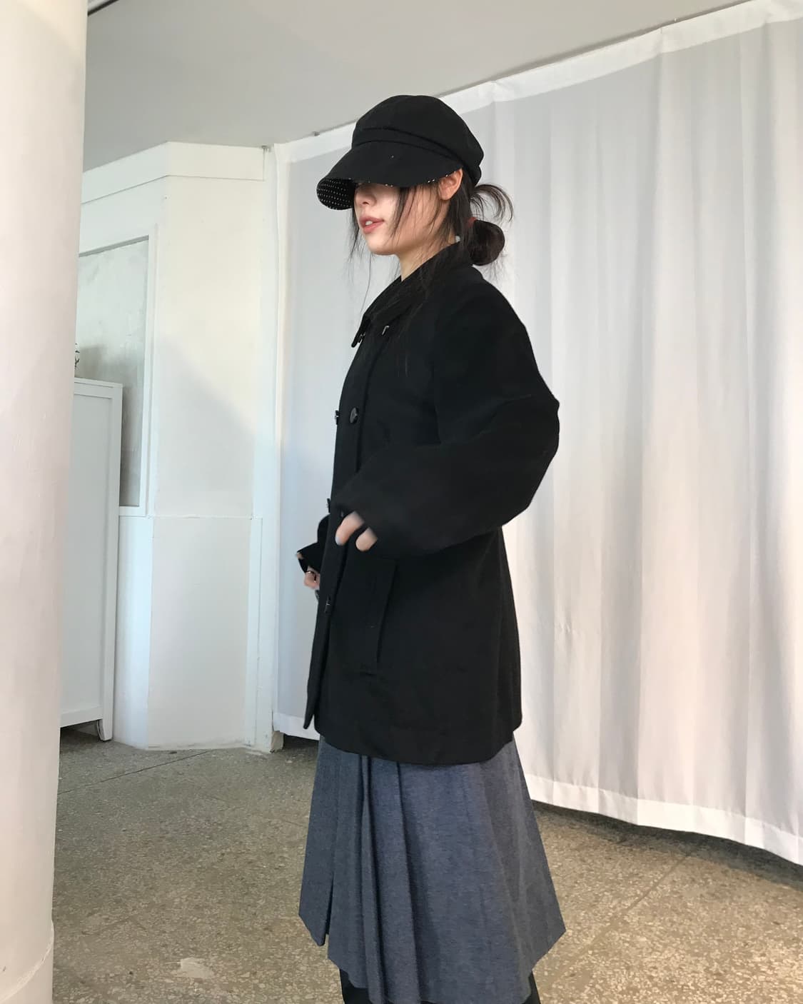 캐시미어  블랜드 더블 코트 상품이미지4