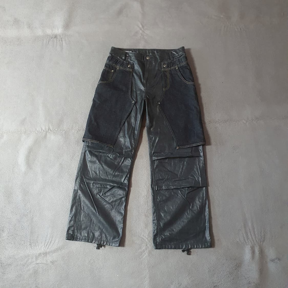 자라 앤더슨벨 컴바인드 레이어드 진 팬츠 42 블랙 상품이미지2