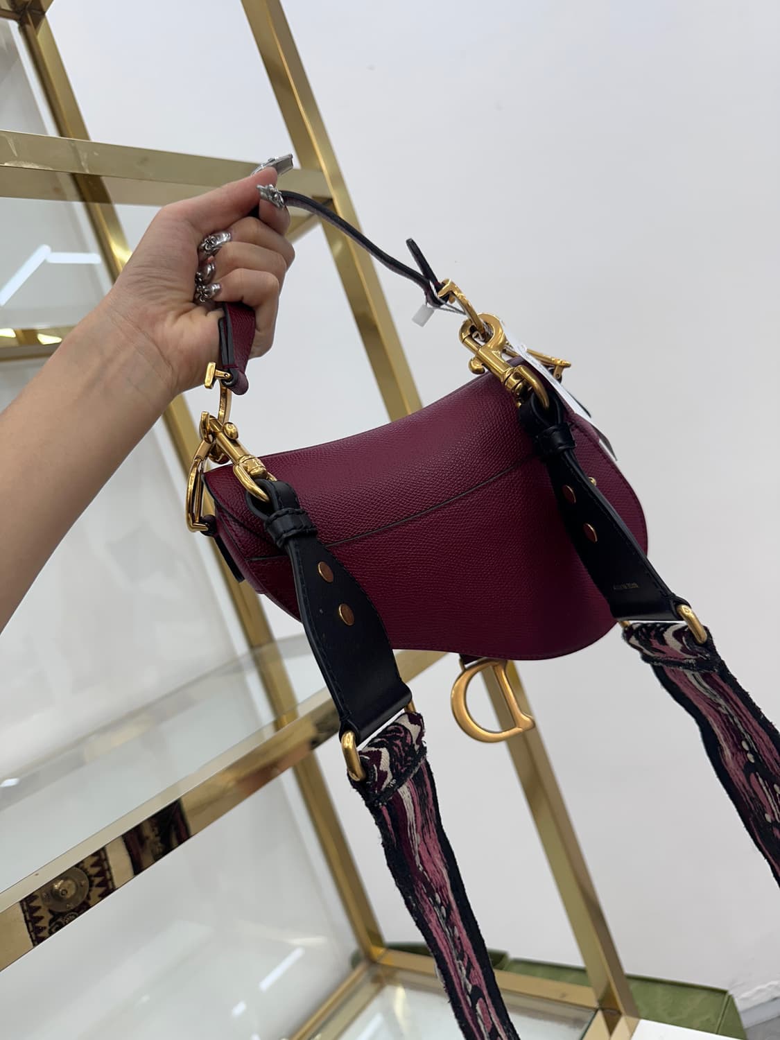 디올 미니 새들 + 스트랩 포함 상품이미지3