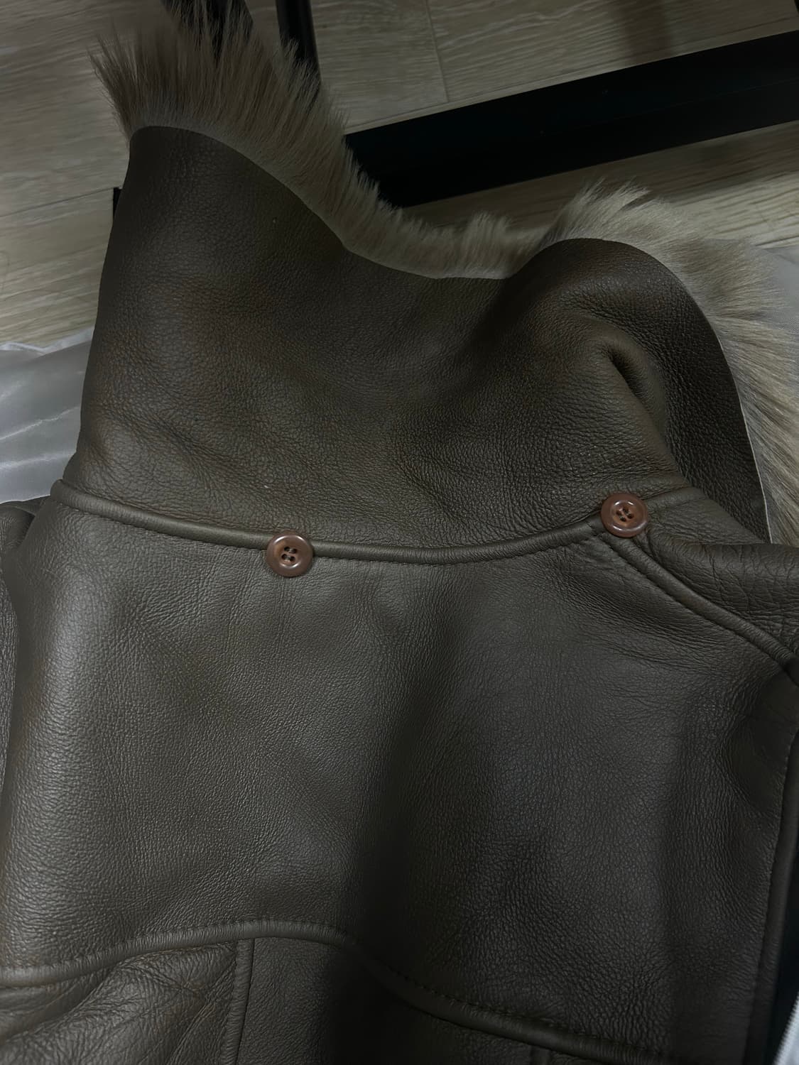 아케호무666 빈티지 가죽 무스탕 상품이미지6