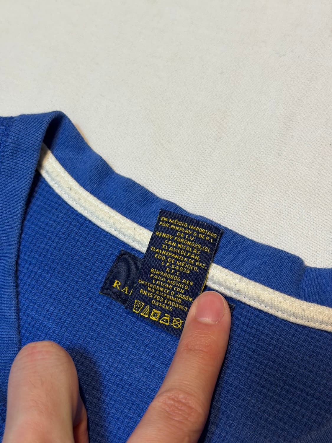 폴로 랄프로렌 와플 써멀 롱슬리브 스카이블루 상품이미지4