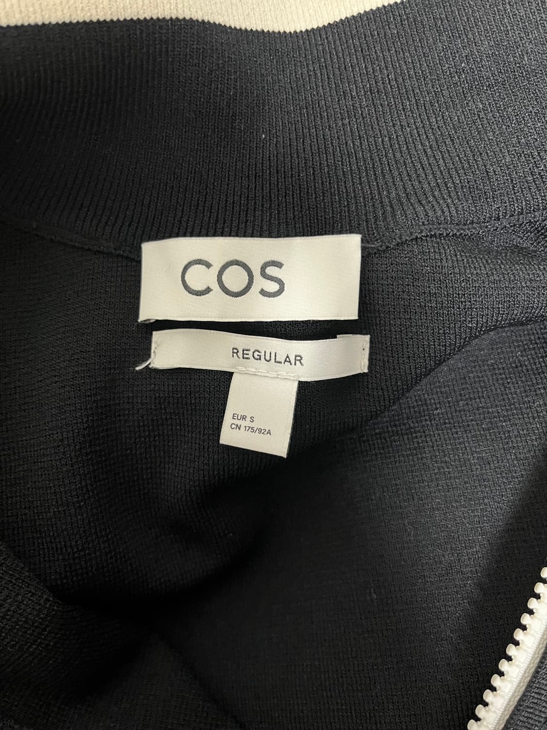 코스 니트 트랙자켓 블랙 S 상품이미지3