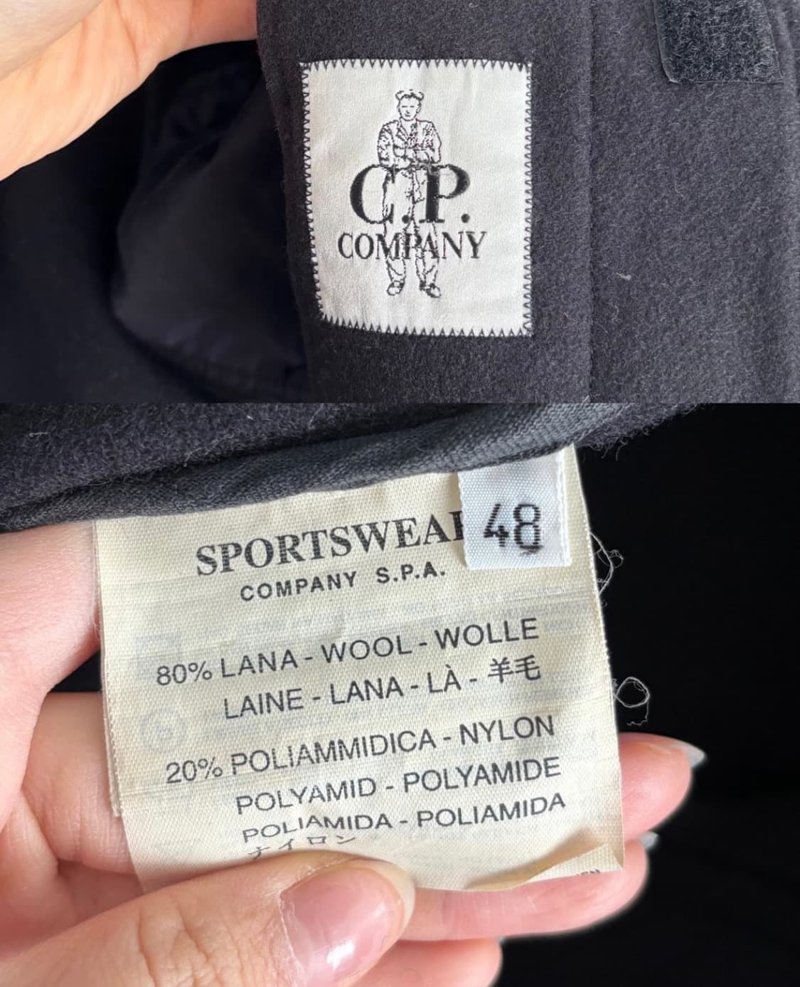 C.P. Company CP 컴퍼니 후드 롱 울 코트 상품이미지9