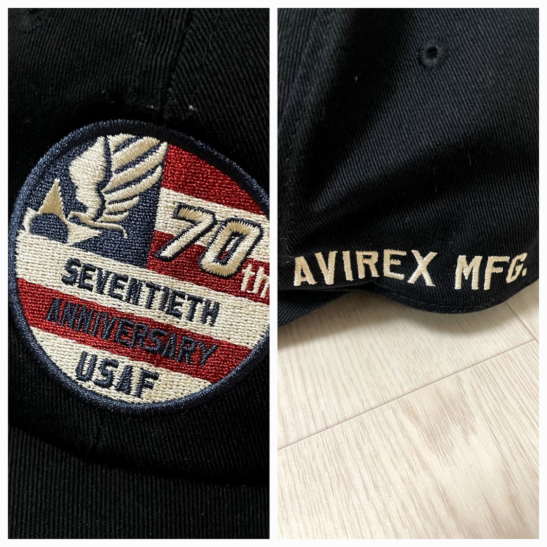 아비렉스/ usn 70주년 볼캡 블랙/ 프리 상품이미지9