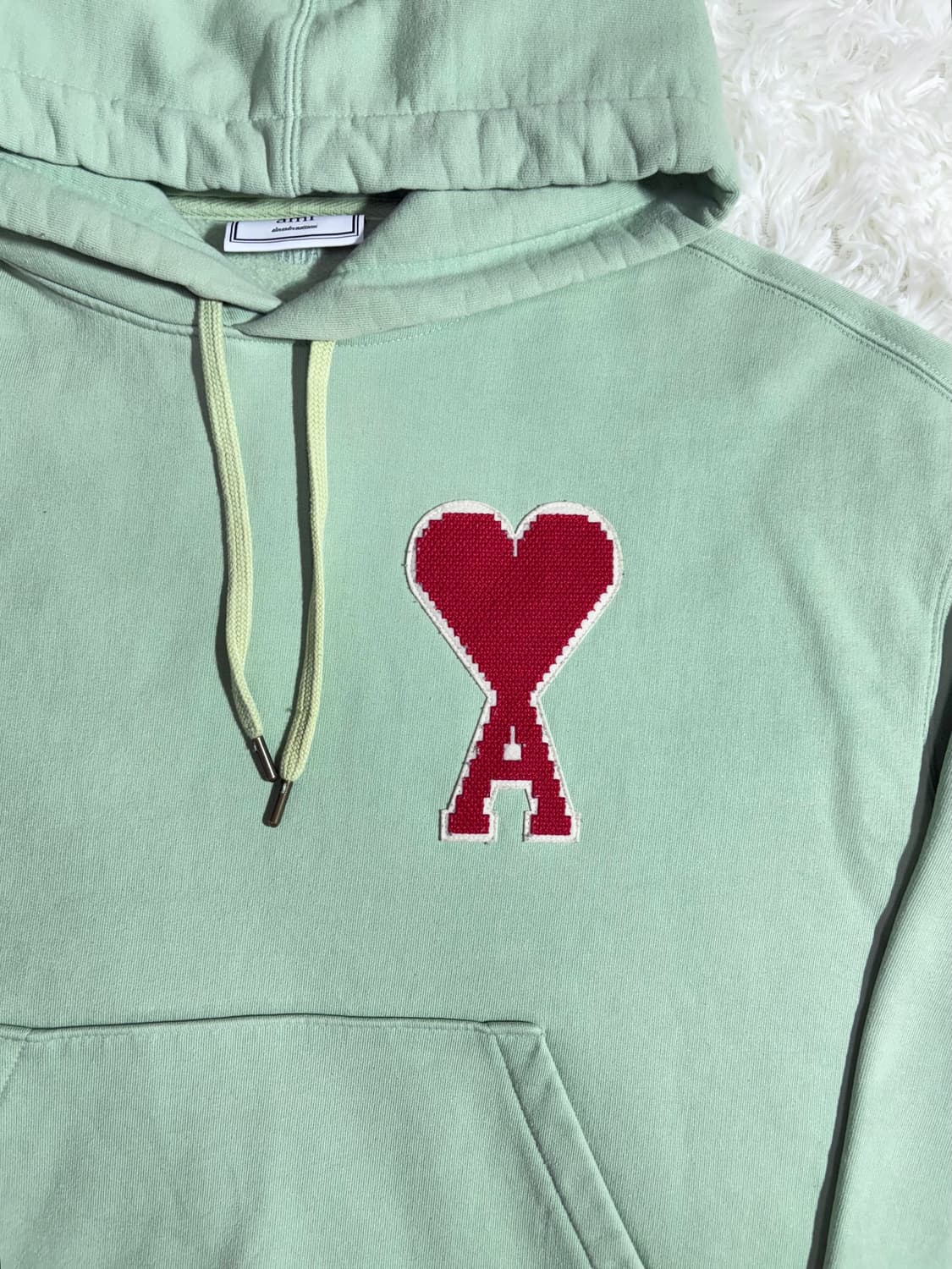 아미 빅하트로고 민트그린 후드  상품이미지5
