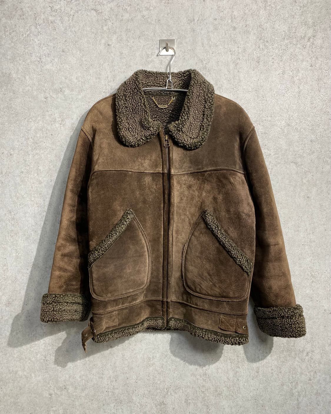 [95-100] 90s Canyon 브라운 피그 스웨이드 무스탕 자켓 상품이미지1