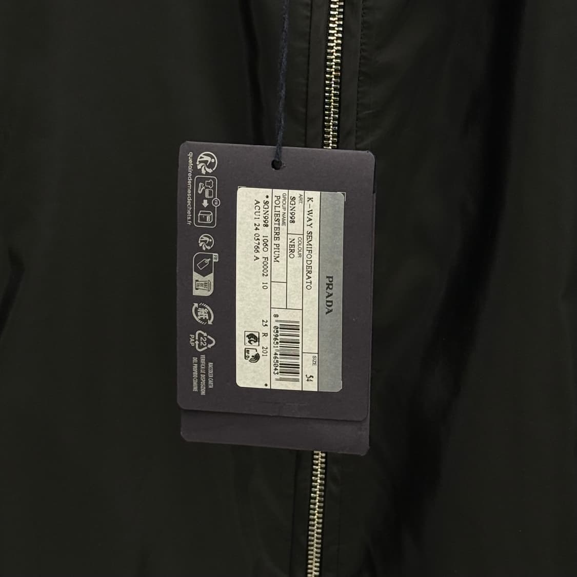 [신형/54] 프라다 리나일론 바람막이 블랙 상품이미지7
