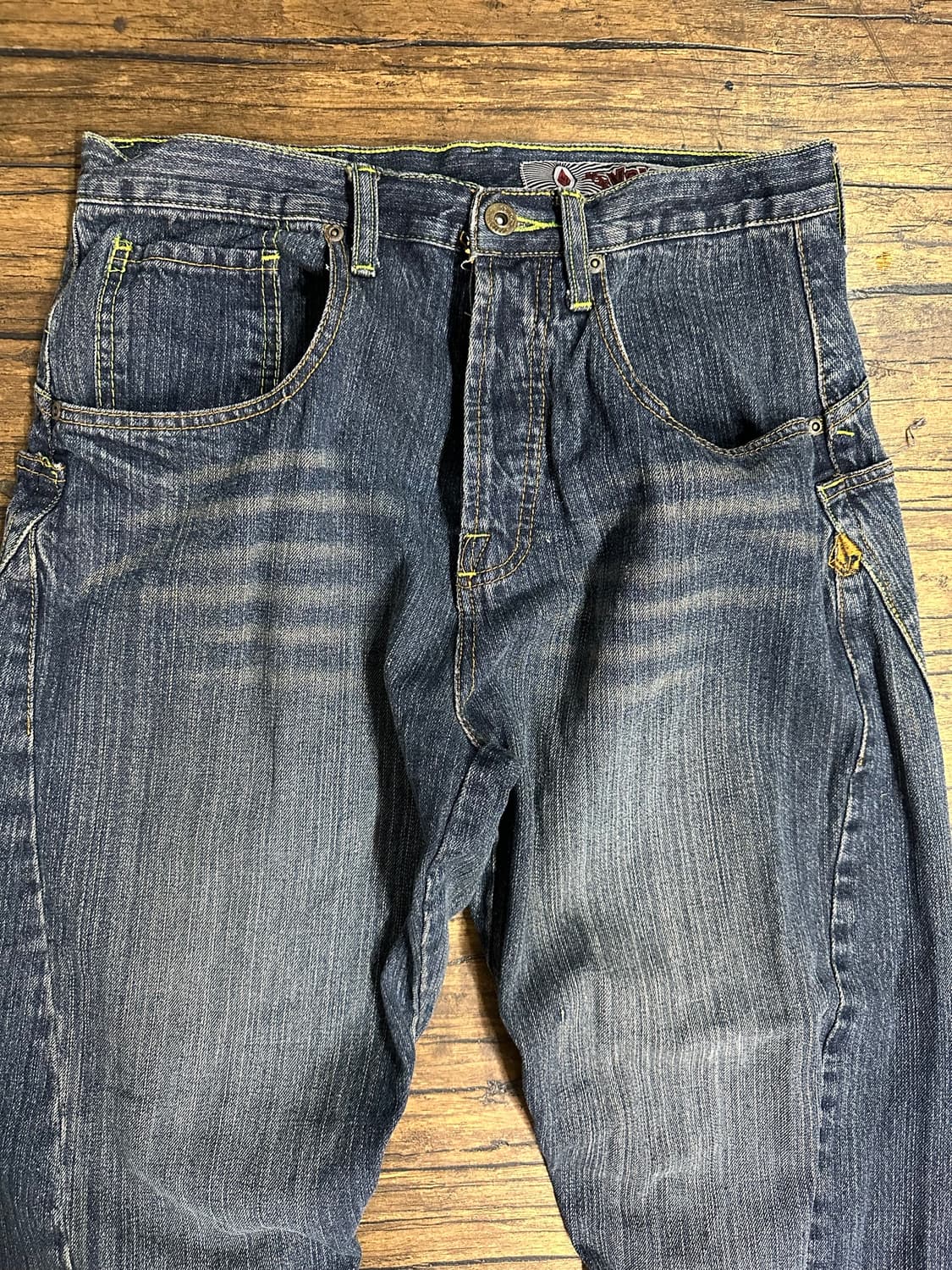 볼컴 VOLCOM Y2K 스톤로고 백스트랩 데님 팬츠 청바지32 상품이미지6
