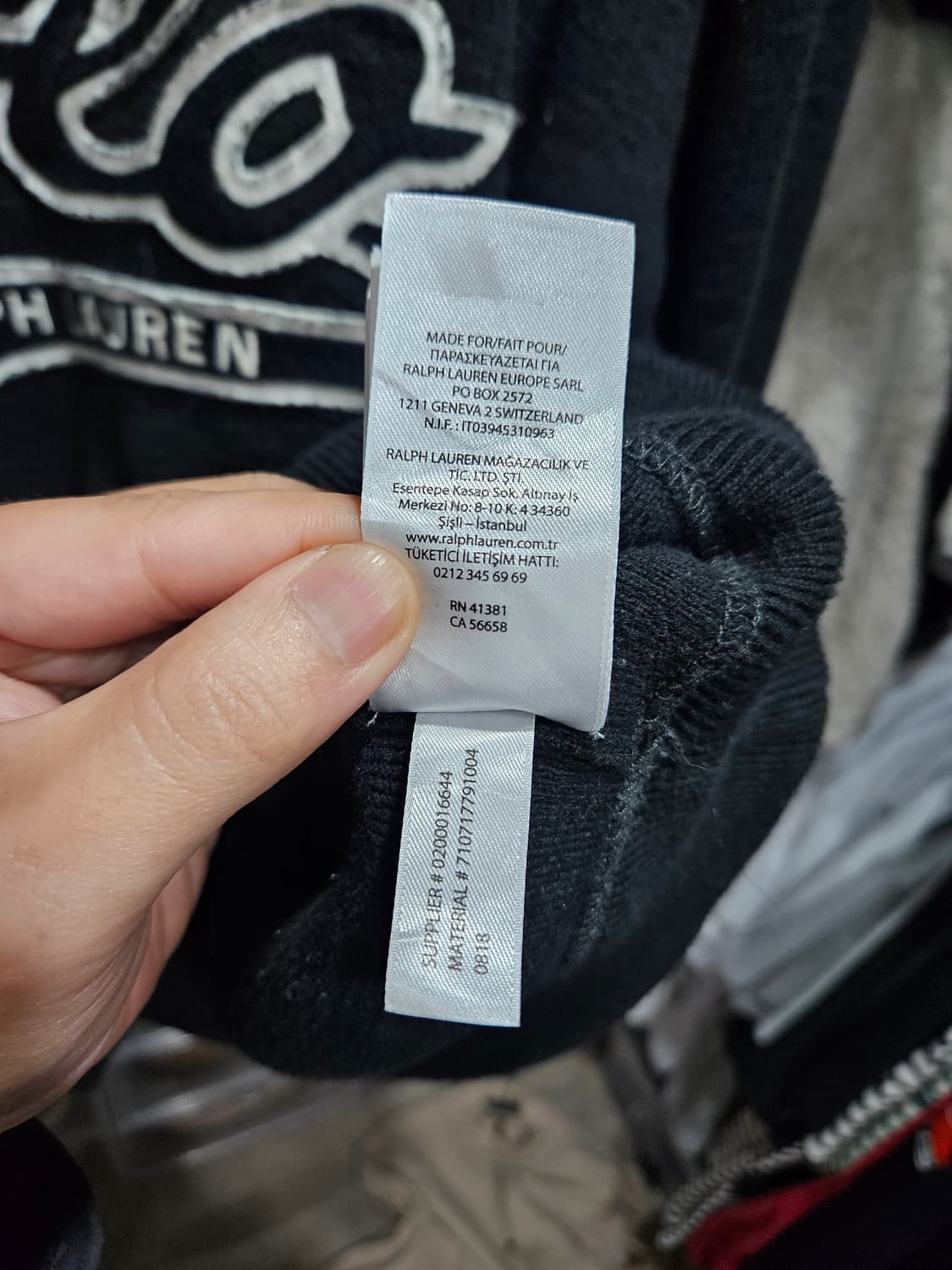 폴로랄프로렌 레터링 하프집업 블랙 XXL 상품이미지7