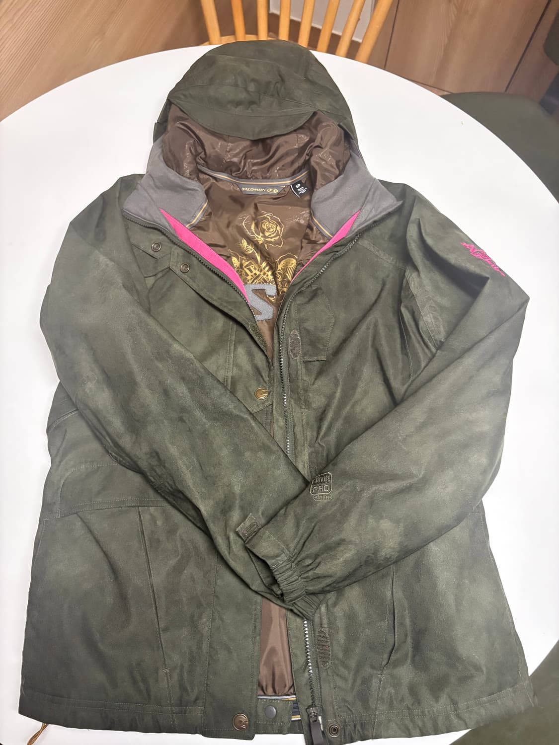 급처🔥 살로몬 카키 후드 야상  상품이미지2