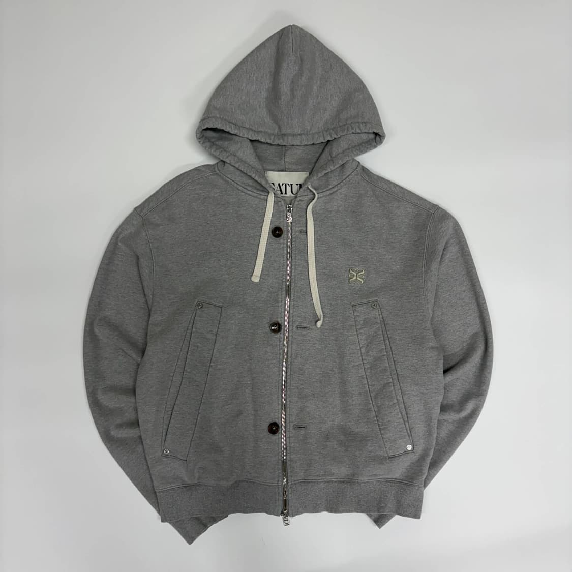 SATUR 세터 테오 코튼 올데이 그레이 후드집업 희귀져지(L) 상품이미지3