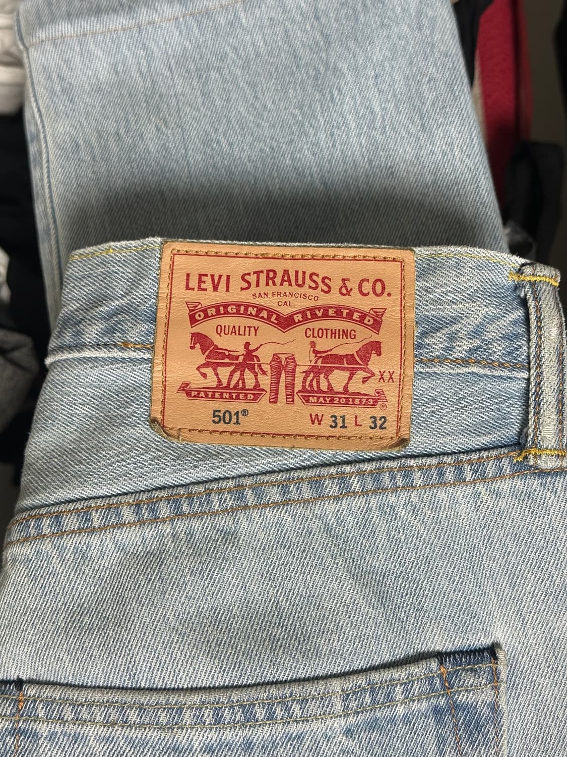 리바이스 501 데님 연청 31 상품이미지1