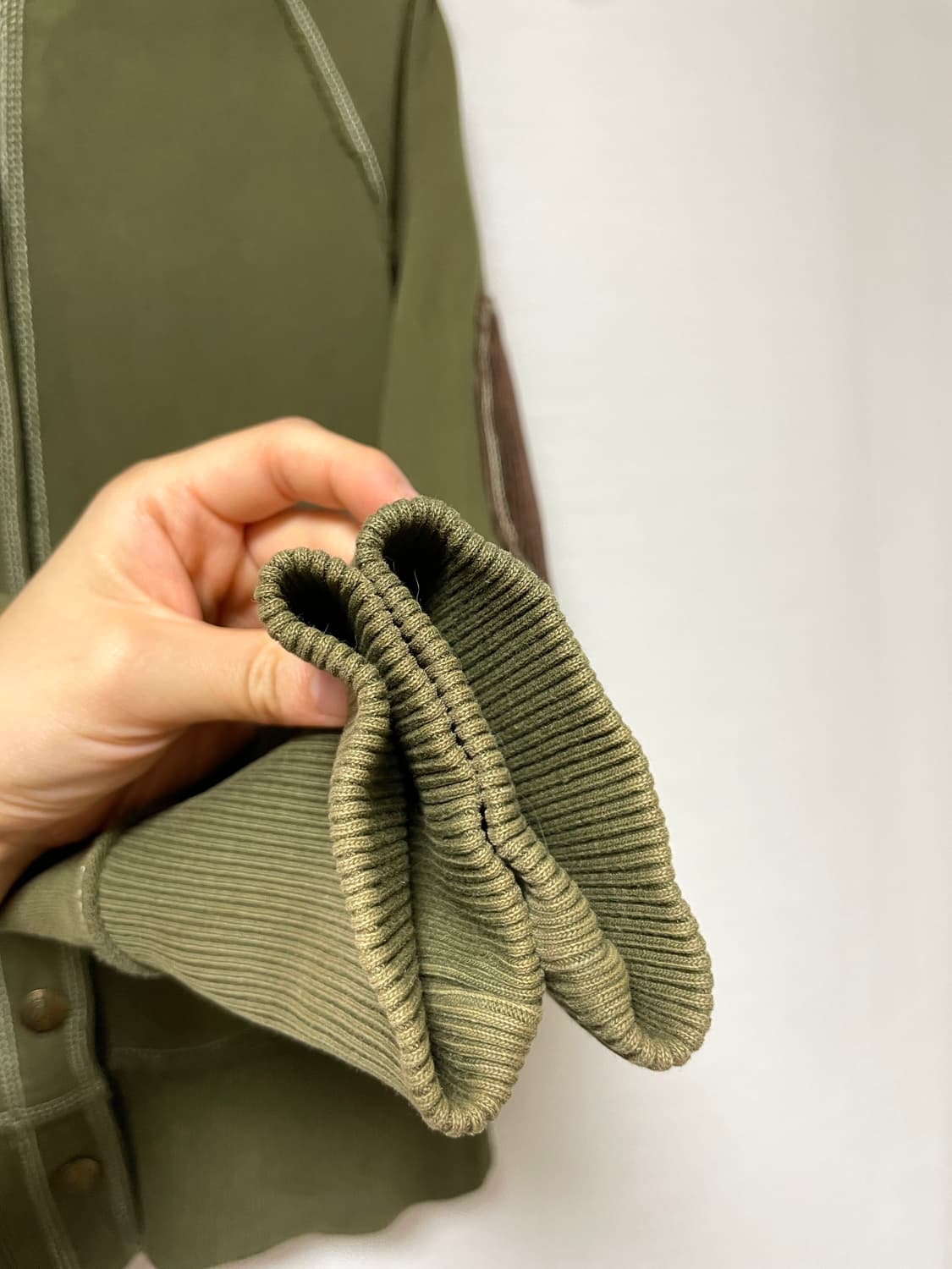 폴로 랄프로렌 진스 여성 스티치 스웨이드 엔틱 단추 후드집업 상품이미지5