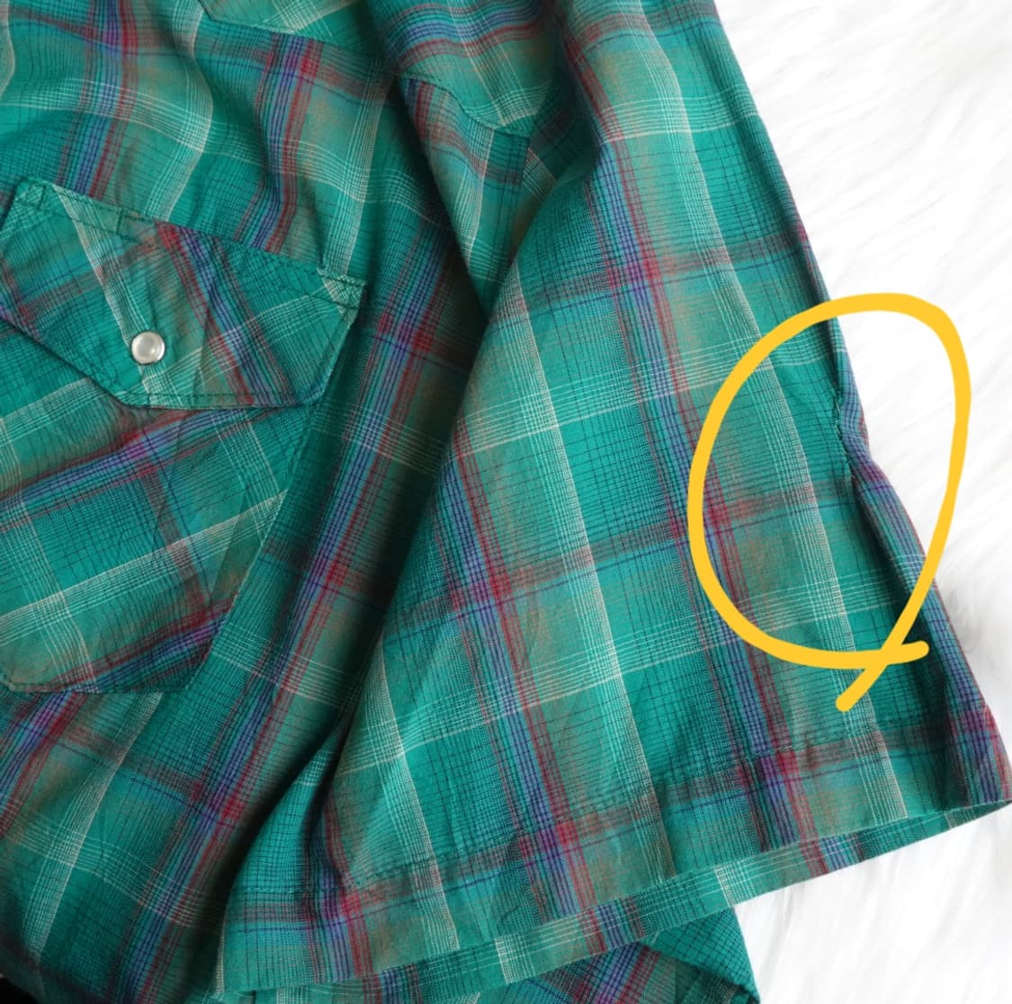 랭글러 웨스턴 체크 반팔 셔츠 오버핏 1909 상품이미지9