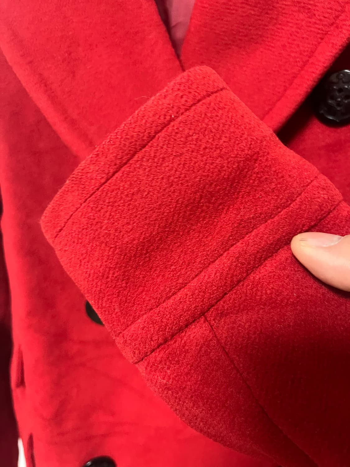 MCM 레드 더블 브레스트 코트 상품이미지4