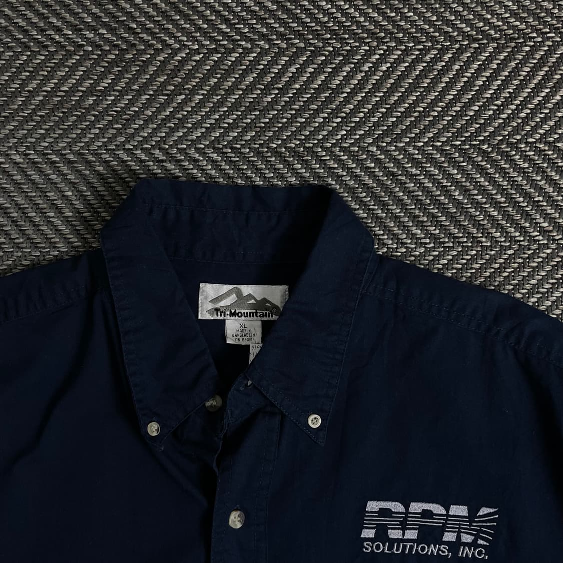 USA 오리지날 빈티지 박시핏 워크 셔츠 네이비 o 3118 상품이미지4