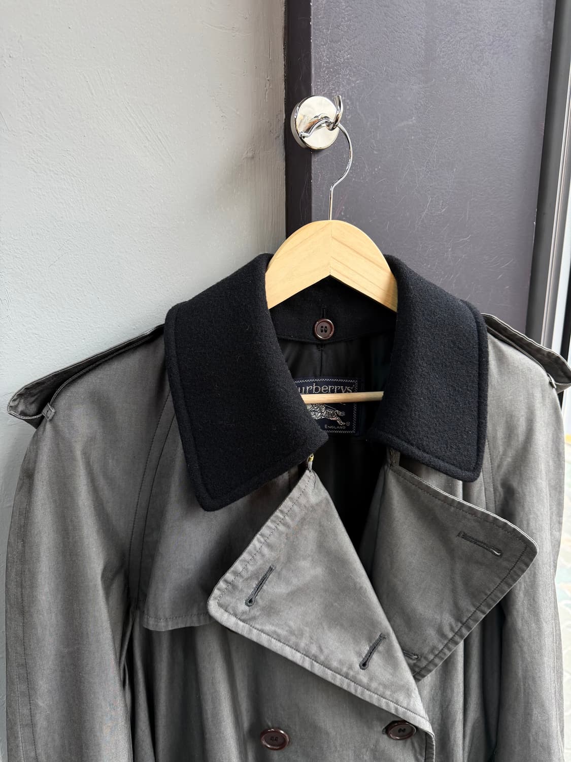 100~105/ 버버리 1990s 3way 벨티드 트렌치코트 상품이미지4