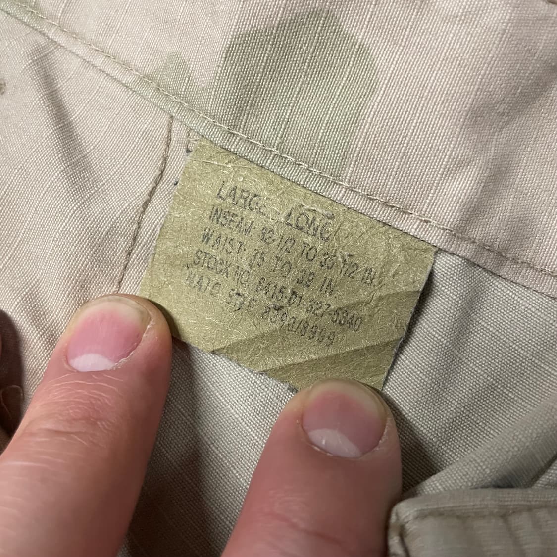 미군 데저트 카모 BDU 팬츠 (L/L) 상품이미지6