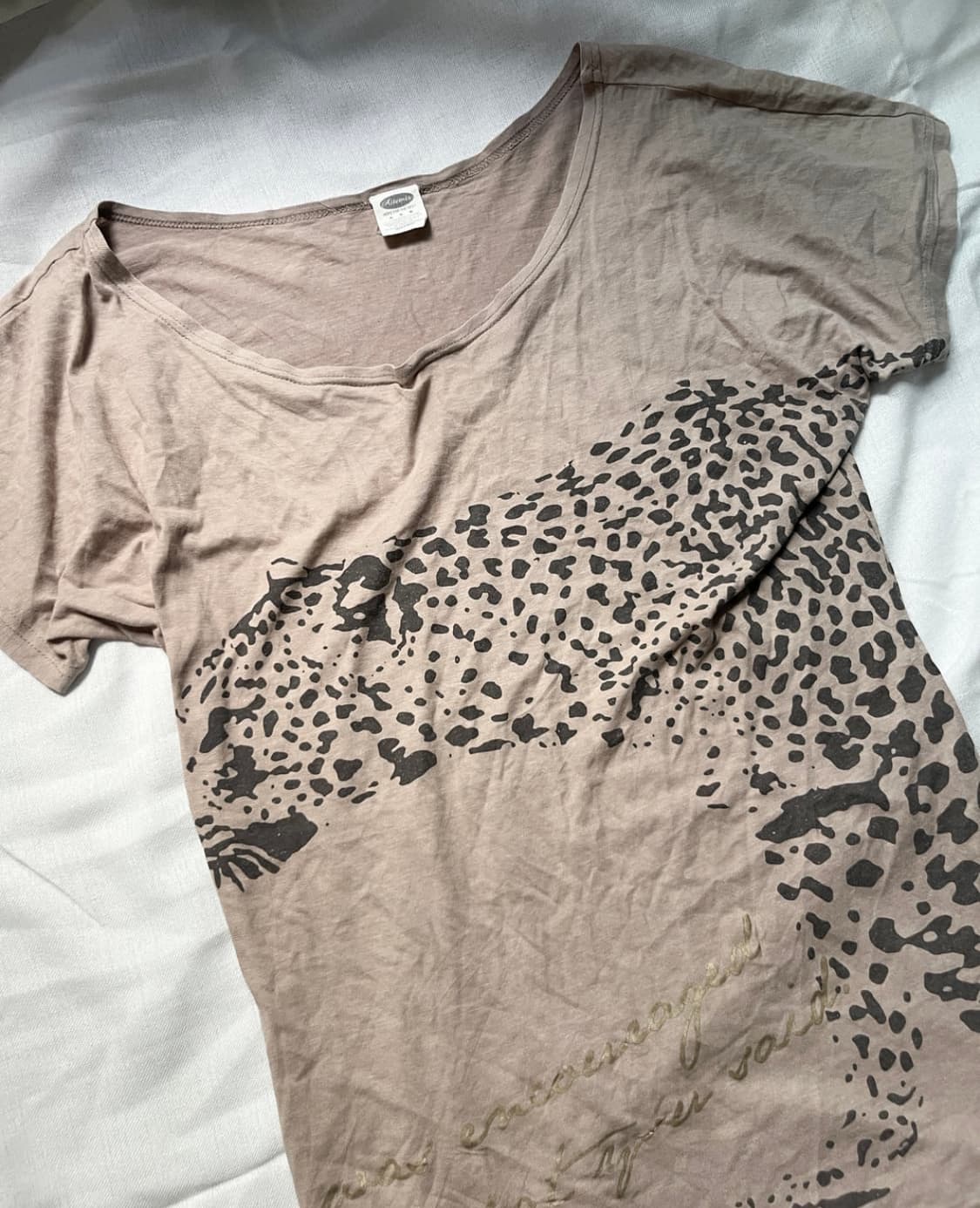 Leopard print slim t-shirt 상품이미지2