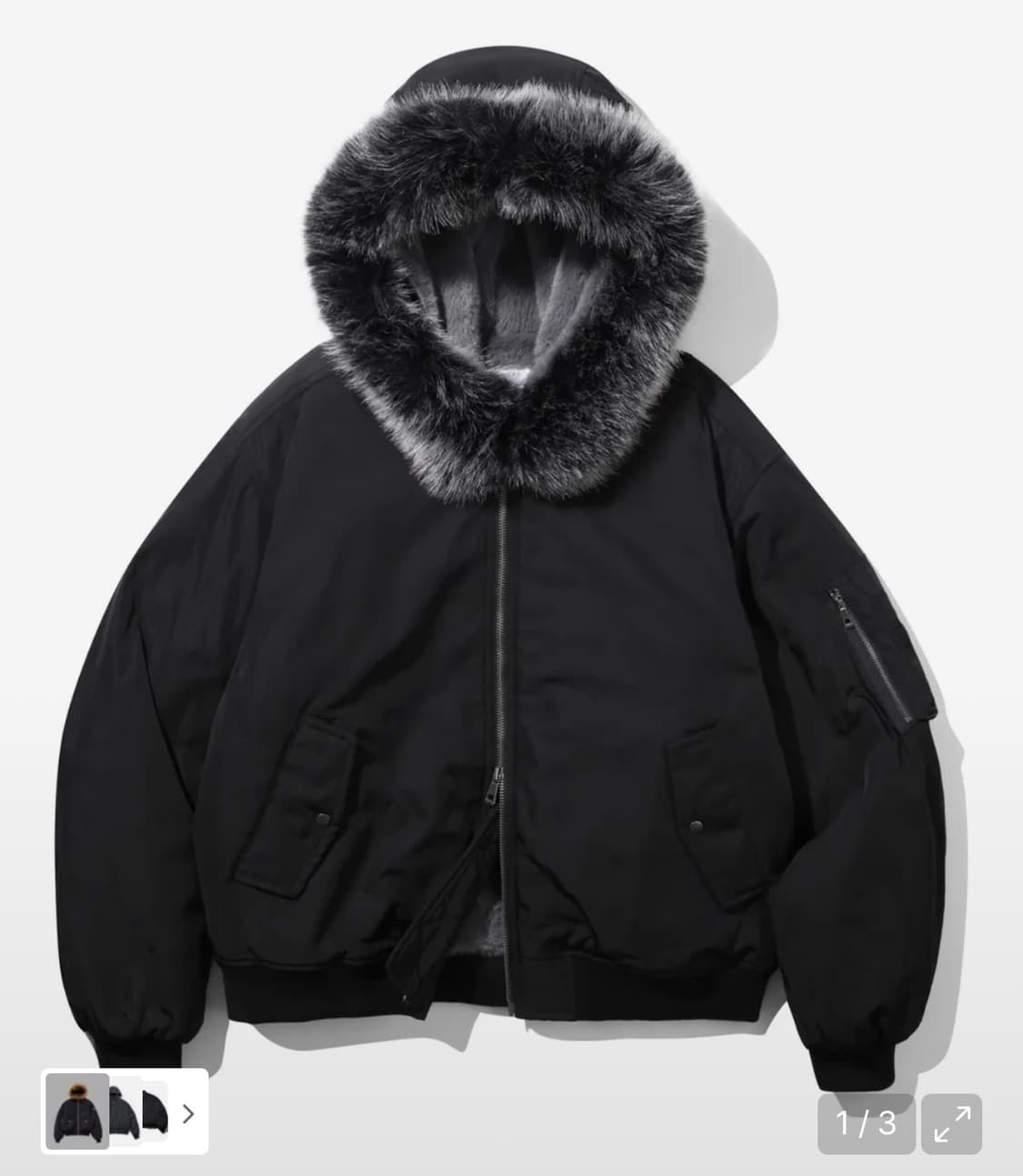 아크틱 후드 MA-1 봄버 (블랙) 상품이미지1
