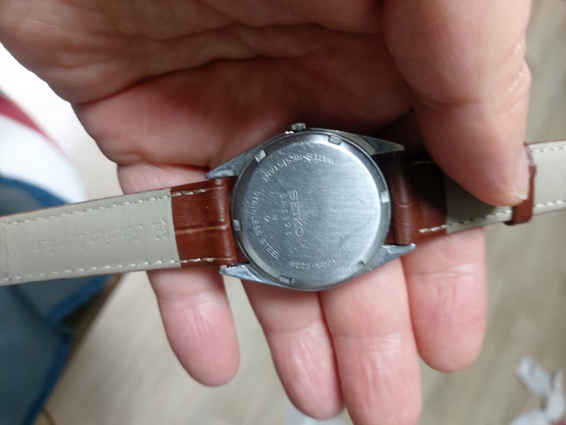 세이코 브라운 가죽 시계 상품이미지3