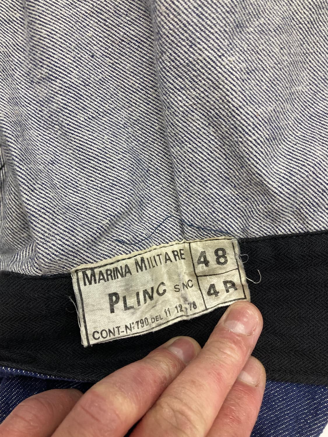 70s Italian army 데님 배틀드레스 자켓 상품이미지3