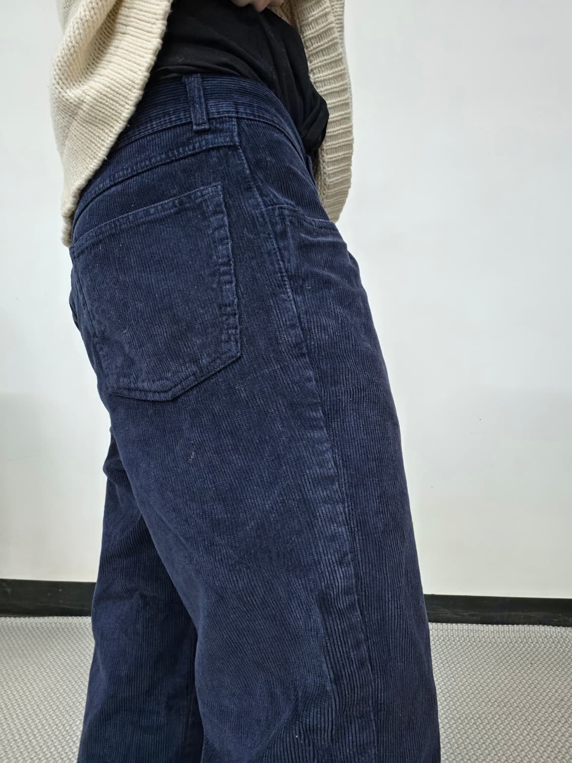 80s 스톤 아일랜드 그린 엣지 네이비 코듀로이 바지 상품이미지4