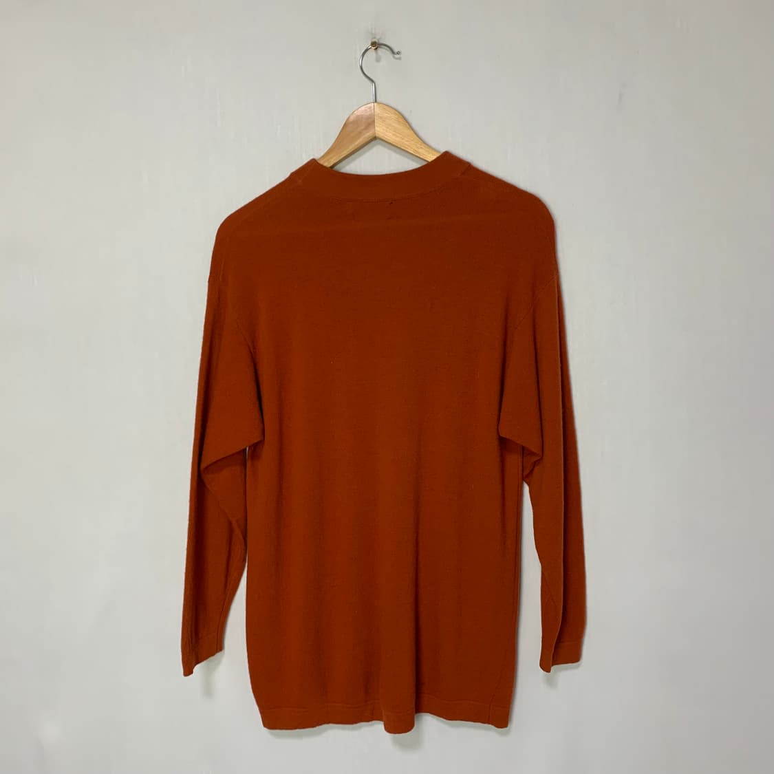 베네통 이태리 빈티지 자수 니트 오렌지 램스울 100 상품이미지4