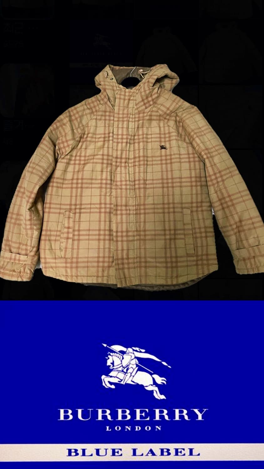 버버리 블루라벨 후드 바람막이 자켓 M 상품이미지1