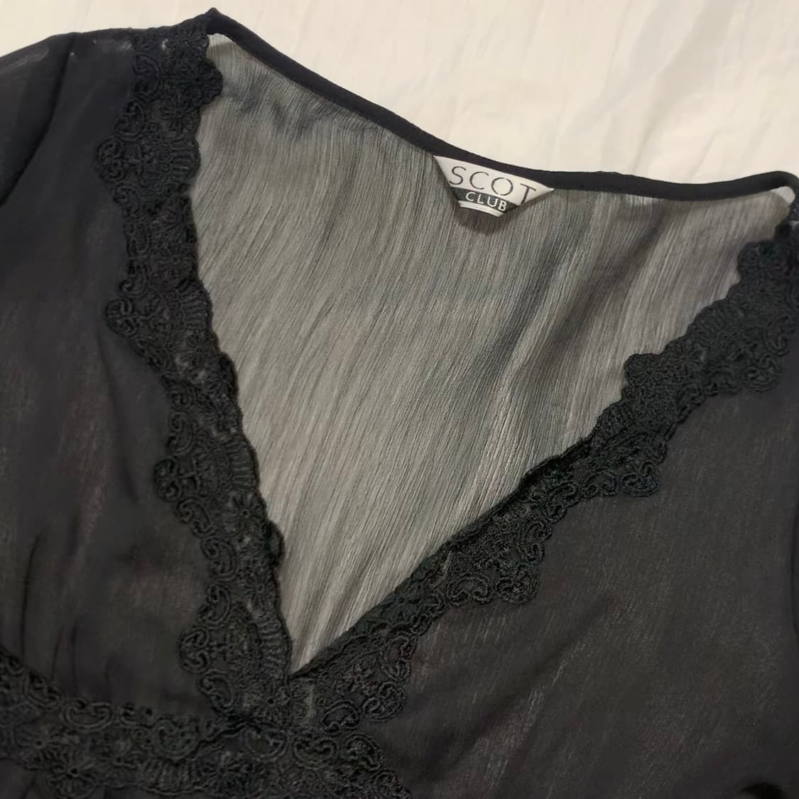 Scot club  see-through blouse 상품이미지2