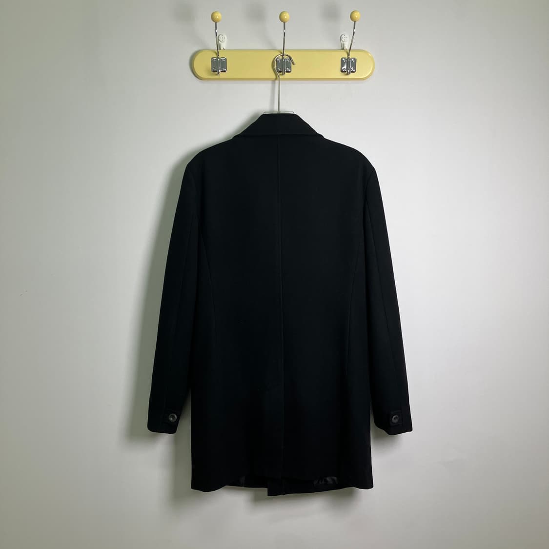 아르마니 익스체인지 블랙 히든 버튼 코트 S 상품이미지2