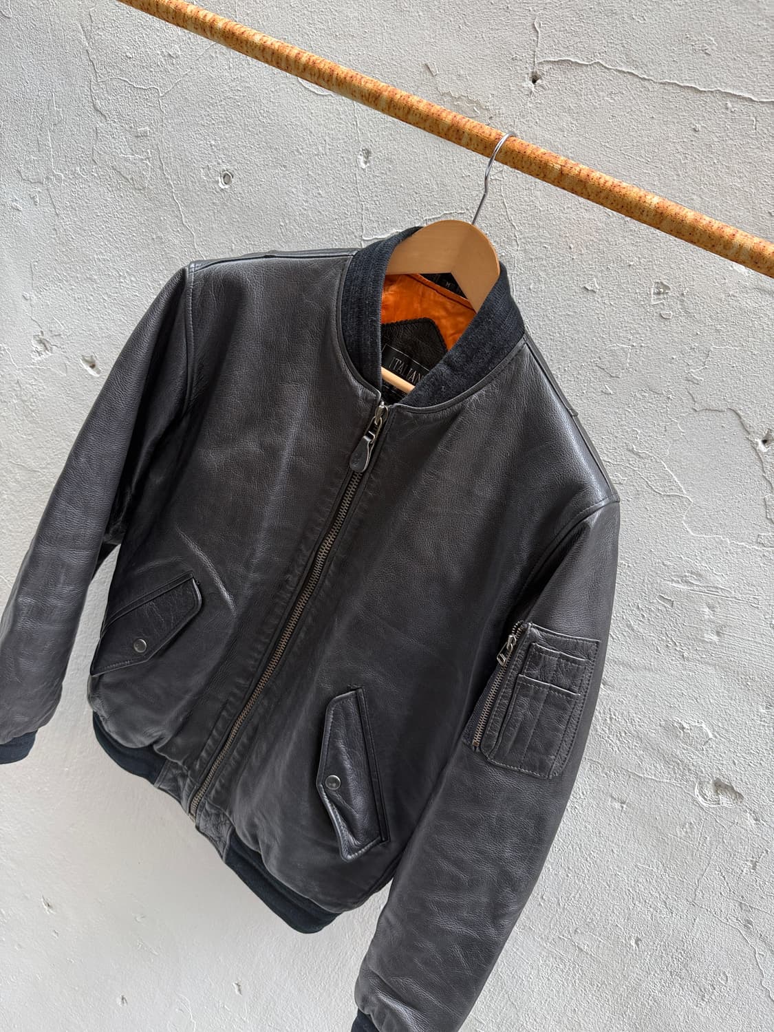 90s leather ma-1 상품이미지4