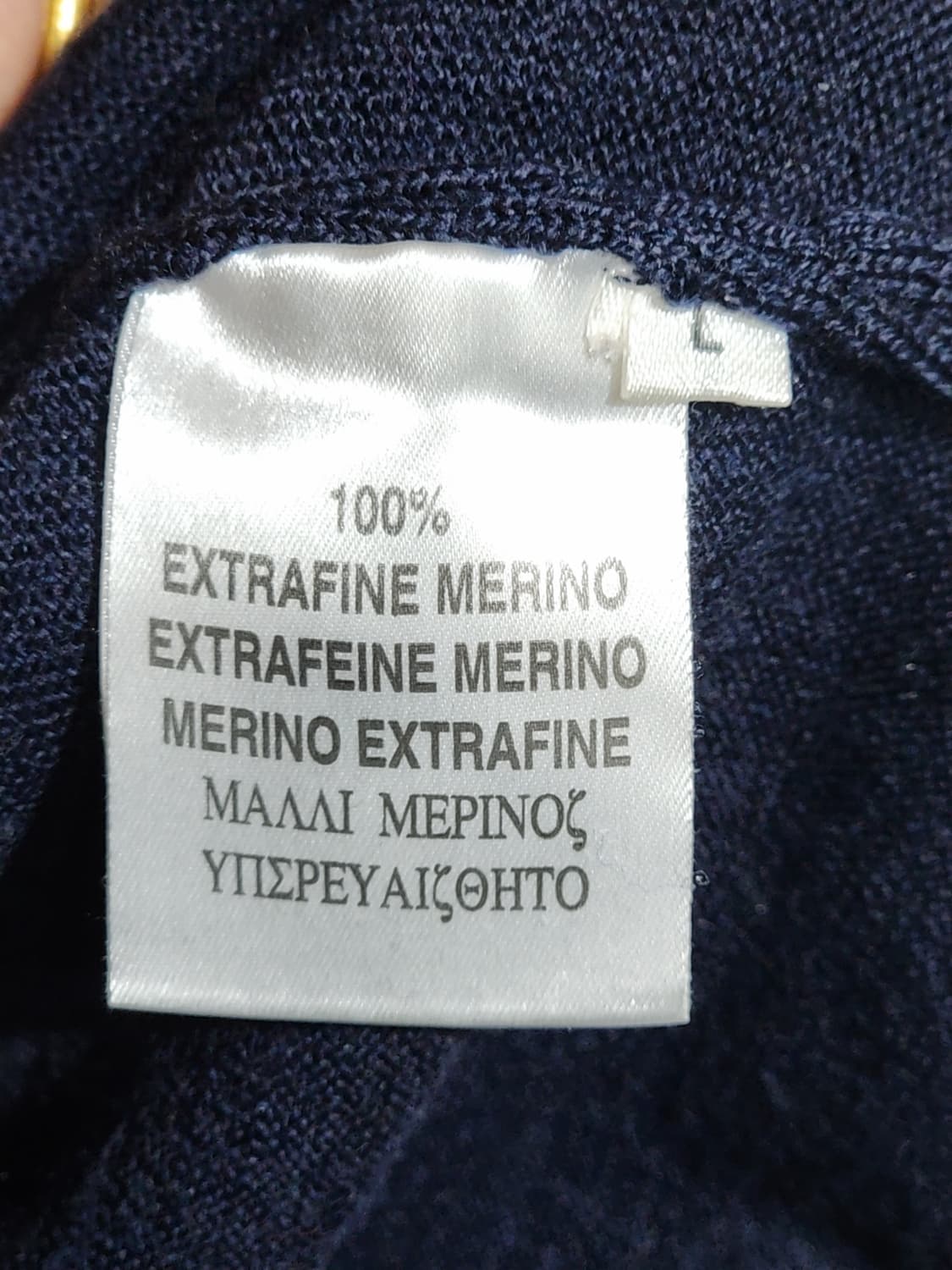 (L) 버버리 니트 네이비 스웨터 메리노울 브이넥 이태리판  상품이미지4