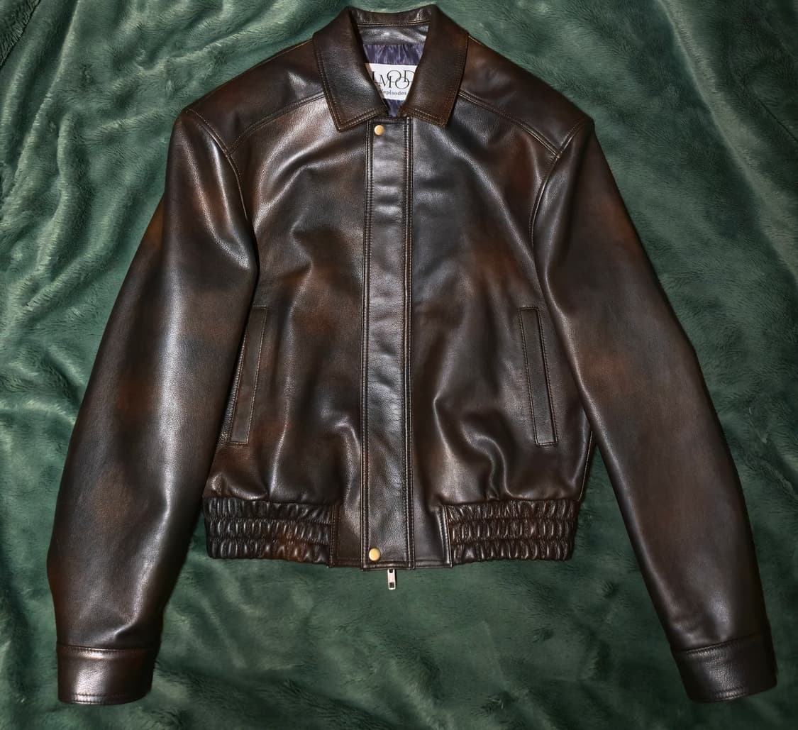 [46] 엘무드 헥터 고트 레더 블루종 자켓 다크 브라운 상품이미지1