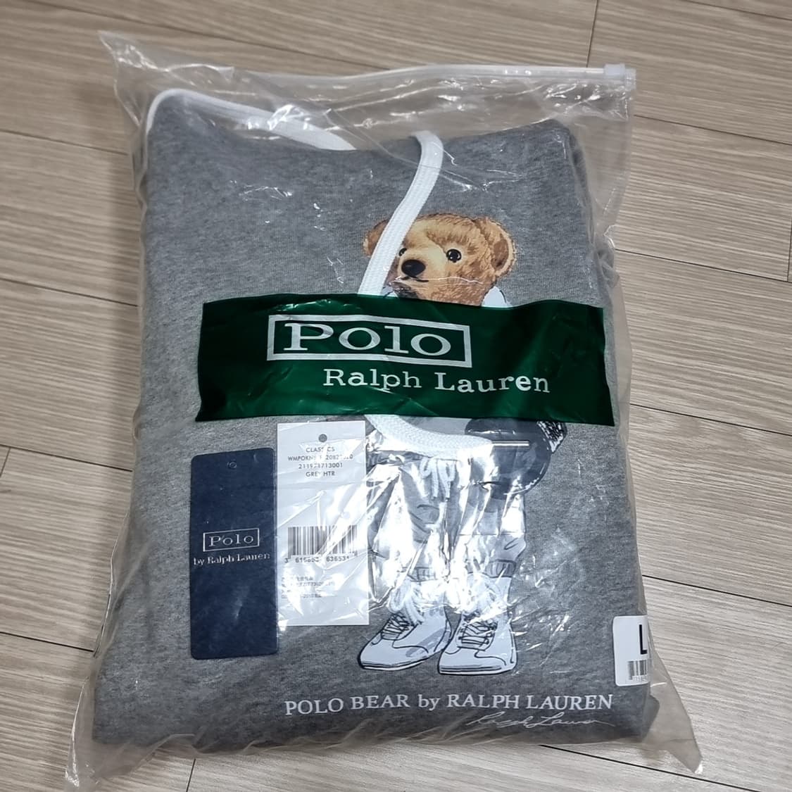 폴로 랄프로렌 복싱 베어 후드티 회색 새제품(L) 상품이미지4