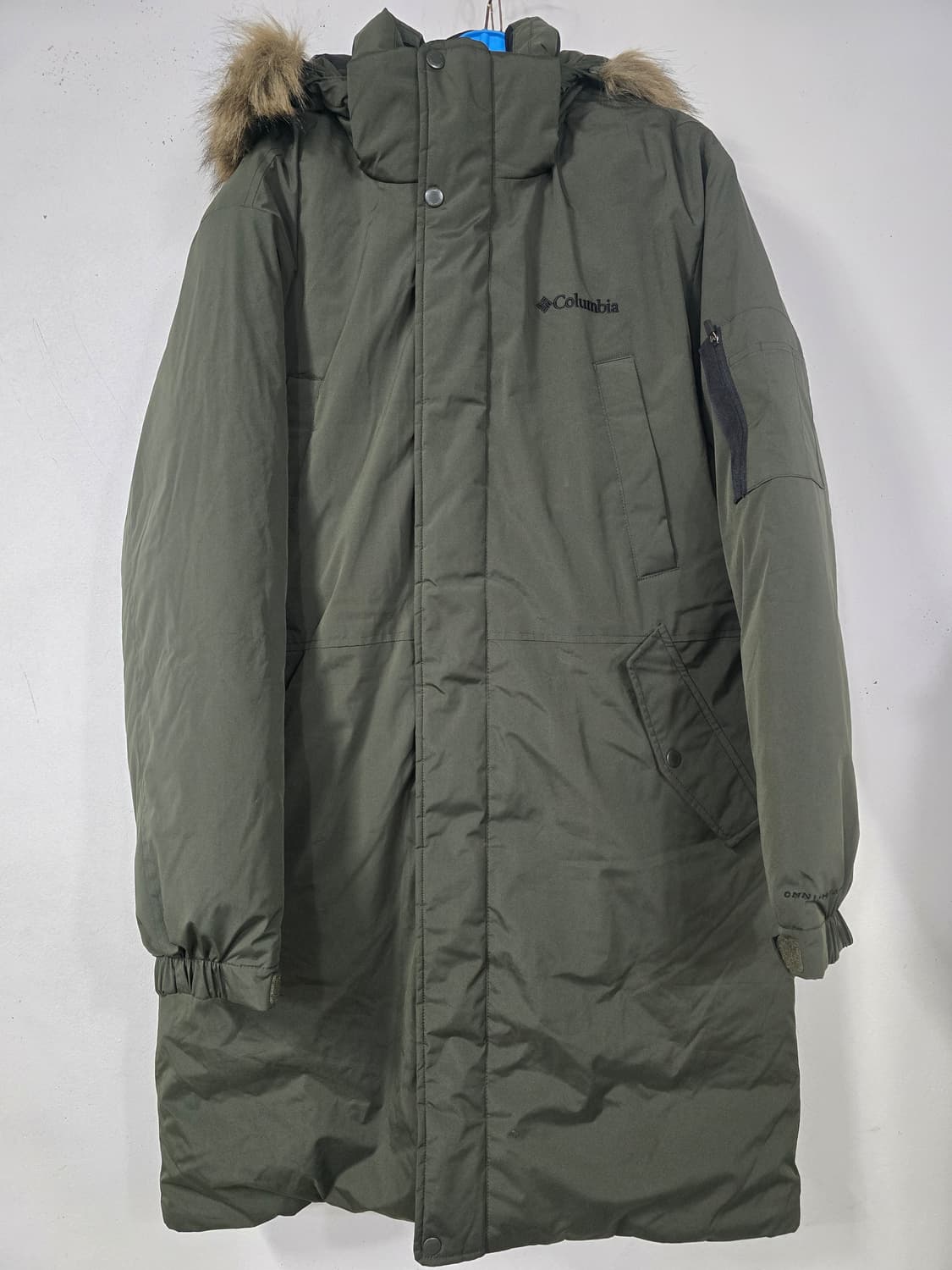 컬럼비아  옴니히트 발열 카키색 롱패딩 상품이미지1