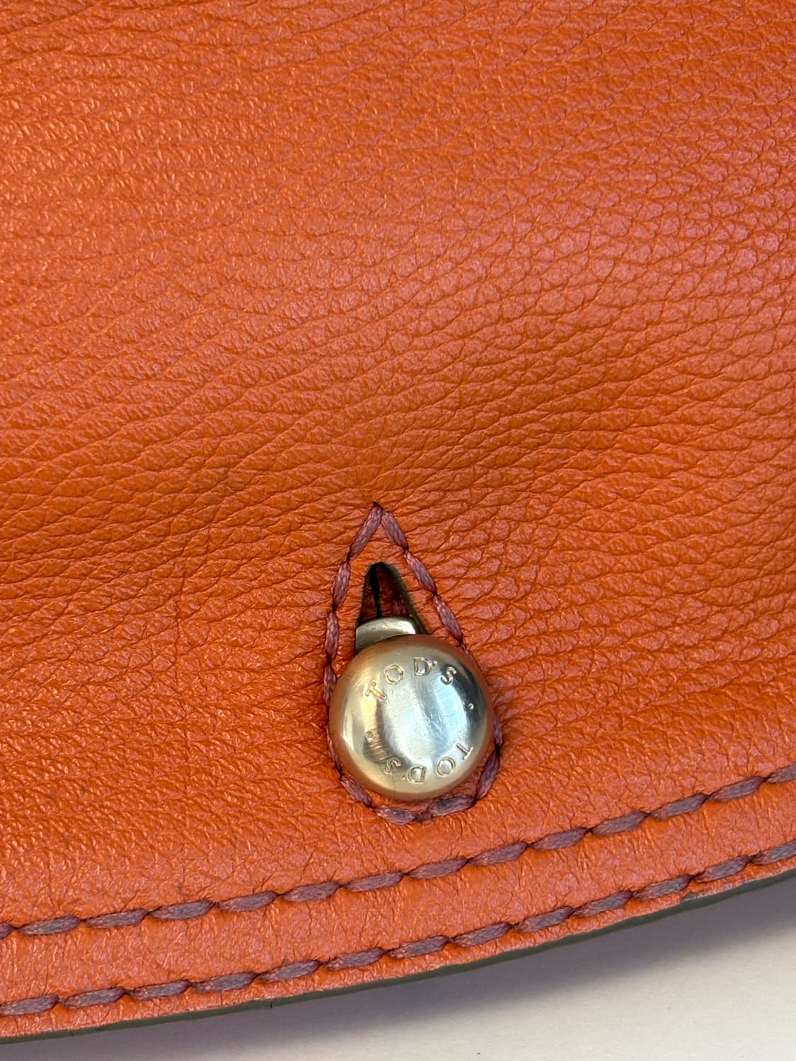 토즈 오렌지색 빈티지 가죽 숄더백 상품이미지3