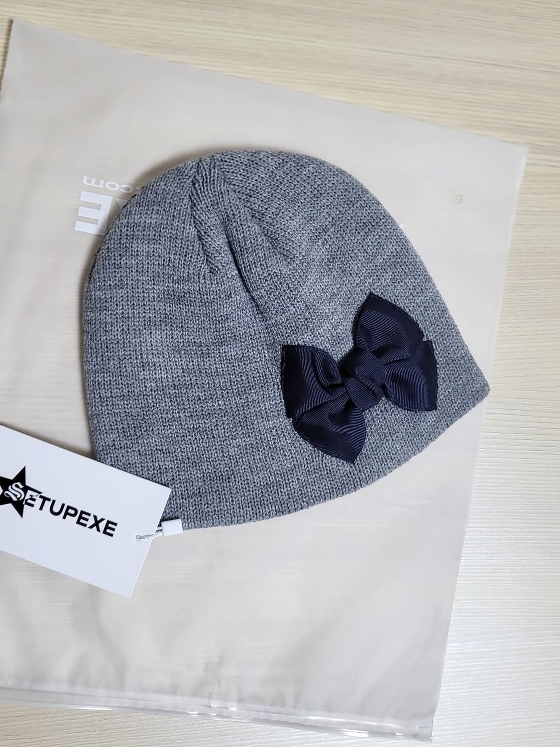 오늘만 할인) 셋업이엑스이 리본 비니 미착용 새제품 상품이미지4